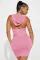 Fashion Casual Hooded Open Back Dress