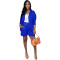 European and American women's casual cardigan long-sleeved shorts suit