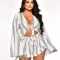 Deep V Sexy Style Slim Waist Shirt One Piece