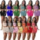 Tank Top New Print Casual Two Piece Set (Including Pockets)