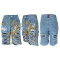 Colorful hand-painted slush torn jeans