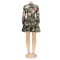 European and American women's dress, long sleeved camouflage printed A-line skirt, cake skirt, including belt