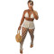 Hollow out perspective two-piece beach style fishing net hook sexy fashion set