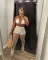 Hollow out perspective two-piece beach style fishing net hook sexy fashion set
