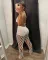 Hollow out perspective two-piece beach style fishing net hook sexy fashion set