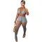 Hollow out perspective two-piece beach style fishing net hook sexy fashion set