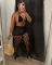 Hollow out perspective two-piece beach style fishing net hook sexy fashion set