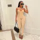 New Women's Sexy Low Chest Strap Tight High Waist Hip Lift Casual Sports Jumpsuit