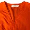 V-neck high waistband bubble sleeved oversized dress