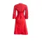 V-neck high waistband bubble sleeved oversized dress