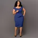 Oversized Temperament Short Sleeve Wrapped Hip Dress