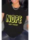 Letter printed oversized loose fitting T-shirt