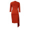 Oversized Elegant Hip Wrap Pencil Dress