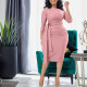 Oversized Elegant Hip Wrap Pencil Dress