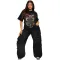 Fashion round neck casual T-shirt