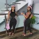 Sexy and fashionable round neck sleeveless positioning printed jumpsuit