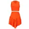 Sexy Sleeveless Tank Top Irregular V-shaped Skirt Set