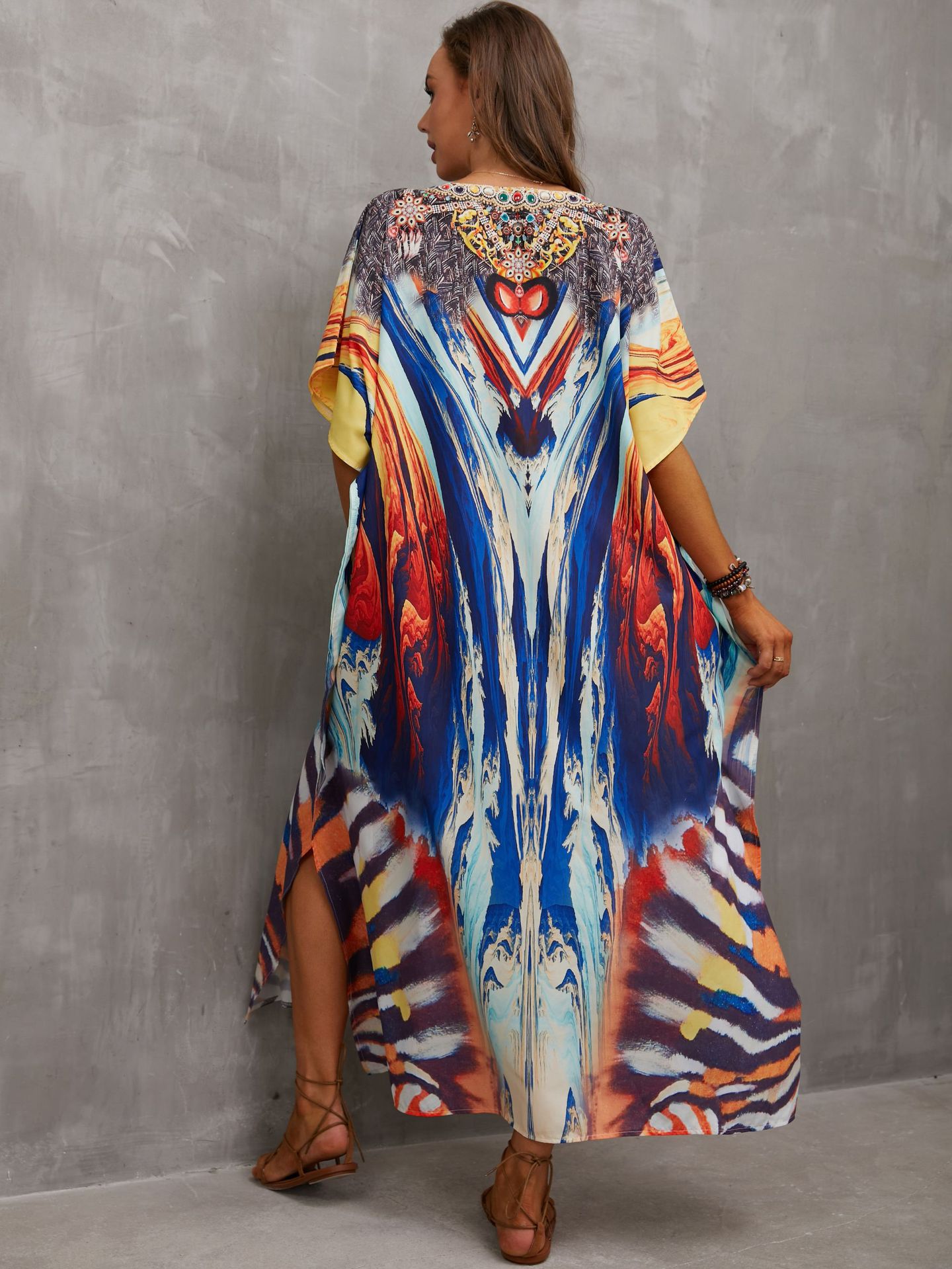 Printed Robe Resort Beach Skirt