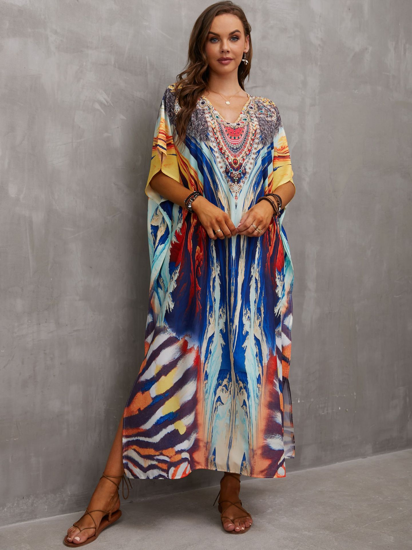 Printed Robe Resort Beach Skirt