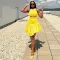 Sexy Sleeveless Tank Top Irregular V-shaped Skirt Set