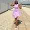 Sexy Sleeveless Tank Top Irregular V-shaped Skirt Set