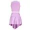 Sexy Sleeveless Tank Top Irregular V-shaped Skirt Set
