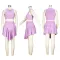 Sexy Sleeveless Tank Top Irregular V-shaped Skirt Set