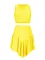 Sexy Sleeveless Tank Top Irregular V-shaped Skirt Set