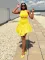 Sexy Sleeveless Tank Top Irregular V-shaped Skirt Set