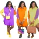Sexy Spring/Summer Shirt Skirt Panel Contrast Dress