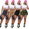Hot pants with pockets, zippers, casual work clothes, shorts, and skirts
