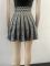 Fashion round neck knitted printed sleeveless pleated dress