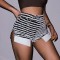 Popular black and white striped personalized shorts