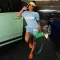Fashion Letter Offset Loose T-shirt Shorts Sports Two Piece Set