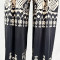 Fashion pattern printed sleeveless jumpsuit+wide leg pants set