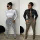 Large sexy high waisted tight pile pants