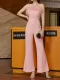Sexy Wrapped Chest Slim Fit Dress Jumpsuit