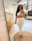 Sexy Diagonal Shoulder Hollow Tank Top Pants Sports Two Piece Set