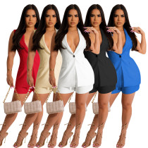 European and American women's suit two-piece set