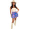 Fashionable printed ruffled floral mini skirt