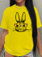 Sexy Large Cotton Letter Print Loose Short Sleeve T-shirt