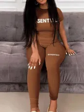 Two piece set of oversized tight print