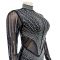 Fashionable women's mesh hot diamond sleeved dress