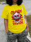 Large Cotton Letter Print Loose Short Sleeve T-shirt