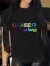 Large Cotton Letter Print Loose Short Sleeve T-shirt