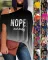Fashion Off Shoulder Sexy Casual Printing T-shirt