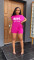 Spring/Summer Casual Fashion Round Neck Print Multi Color Two Piece Set