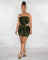 Fashion bra camouflage denim skirt two-piece set