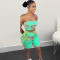 Summer popular printed casual pants beach shorts set