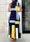 Fashionable digital printed sleeveless V-neck dress